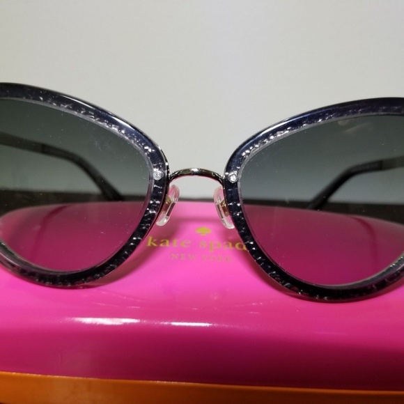 KATE SPADE Klaudia Cat Eye Glitter Sunglasses - Picture 4 of 5